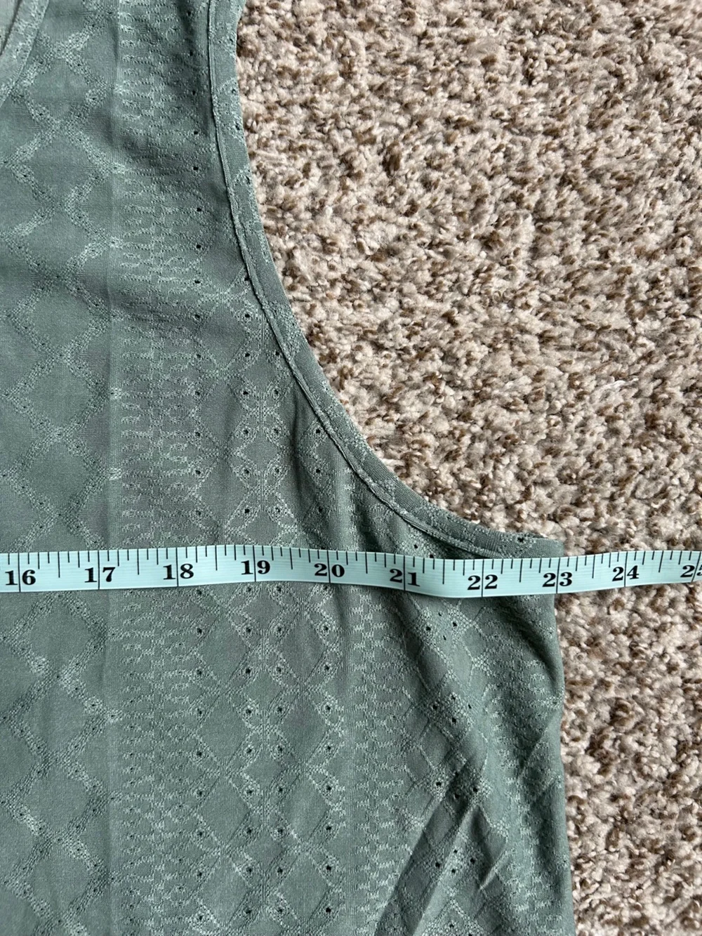 NWT Sleeveless Eyelet Beach Dress in Sage Green Lightweight Stretch Summer XXL